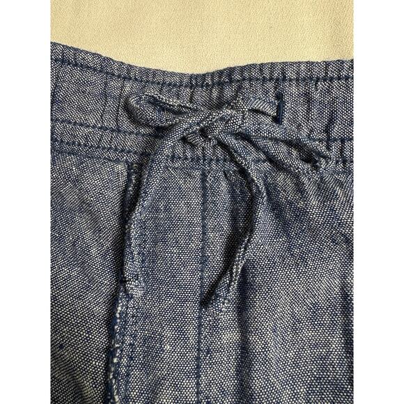 Old Navy Women's Blue Linen Blend Pants Size XL Lightweight Pull On - Picture 10 of 11
